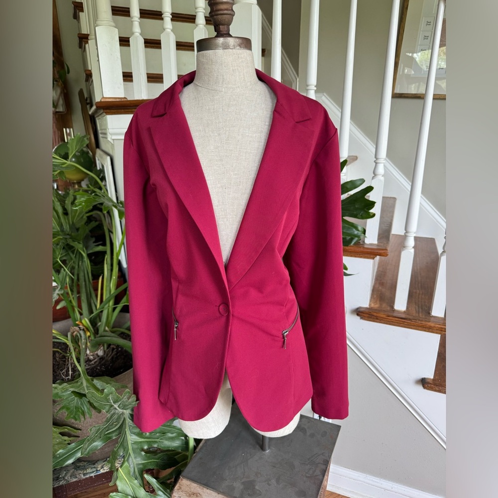 Torrid Cranberry suit blazer